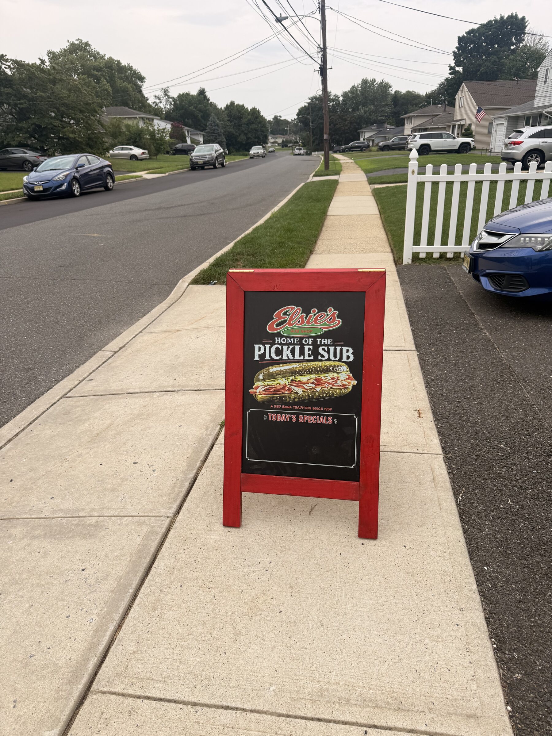 Pickle sub sign from the street