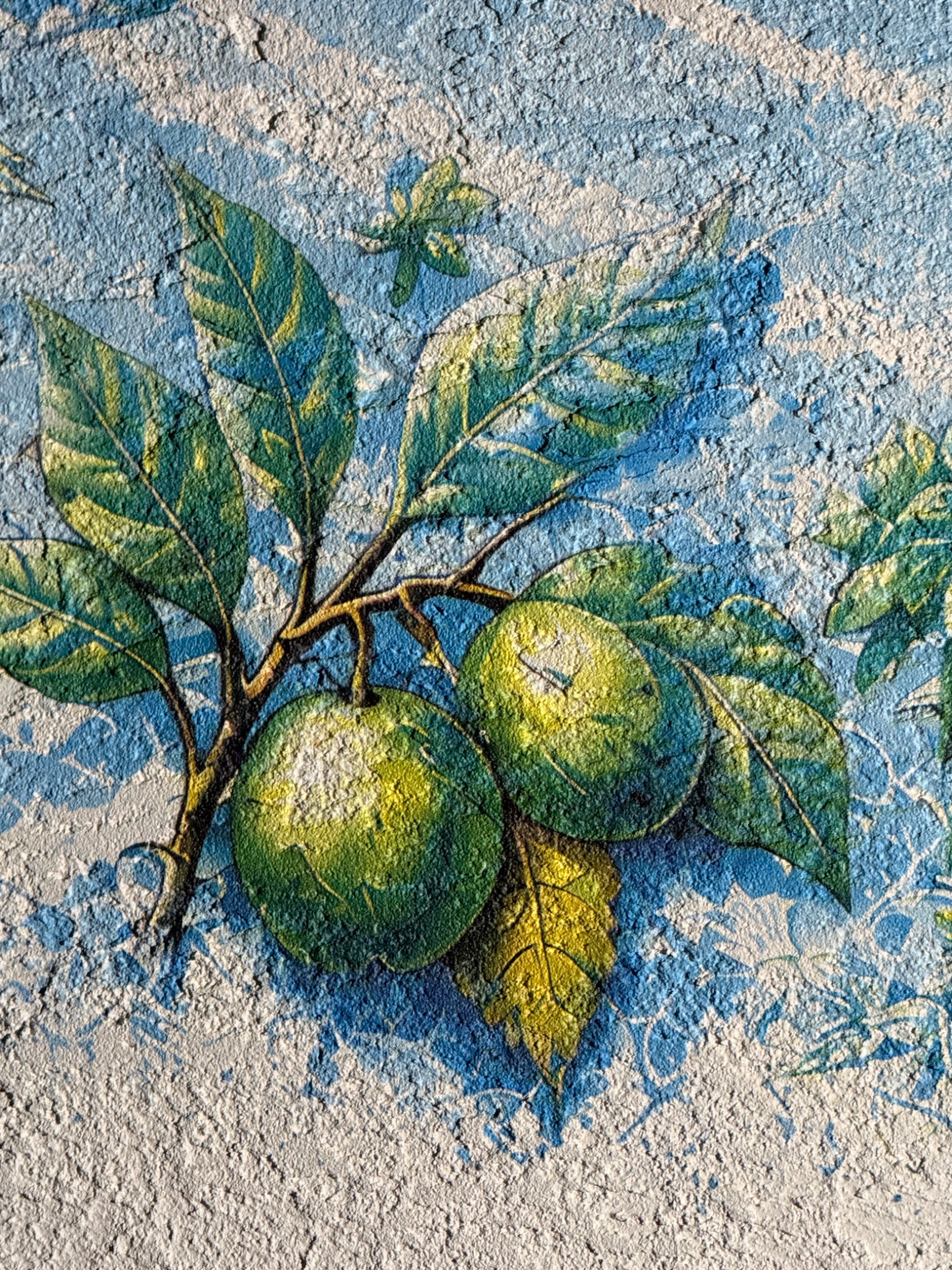 Finished citrus detail from the Garden of Eatin’ wall print